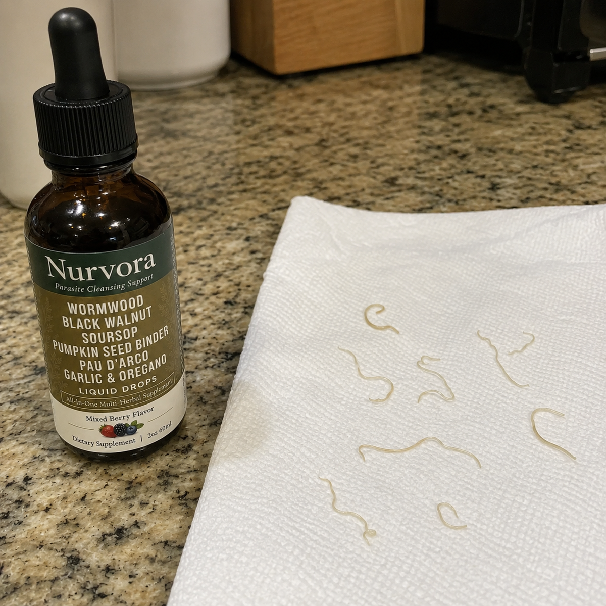 NURVORA Wild-Harvested Wormwood Herbal Drops