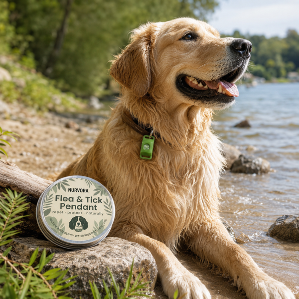 Green Pet Flea & Tick Pendant