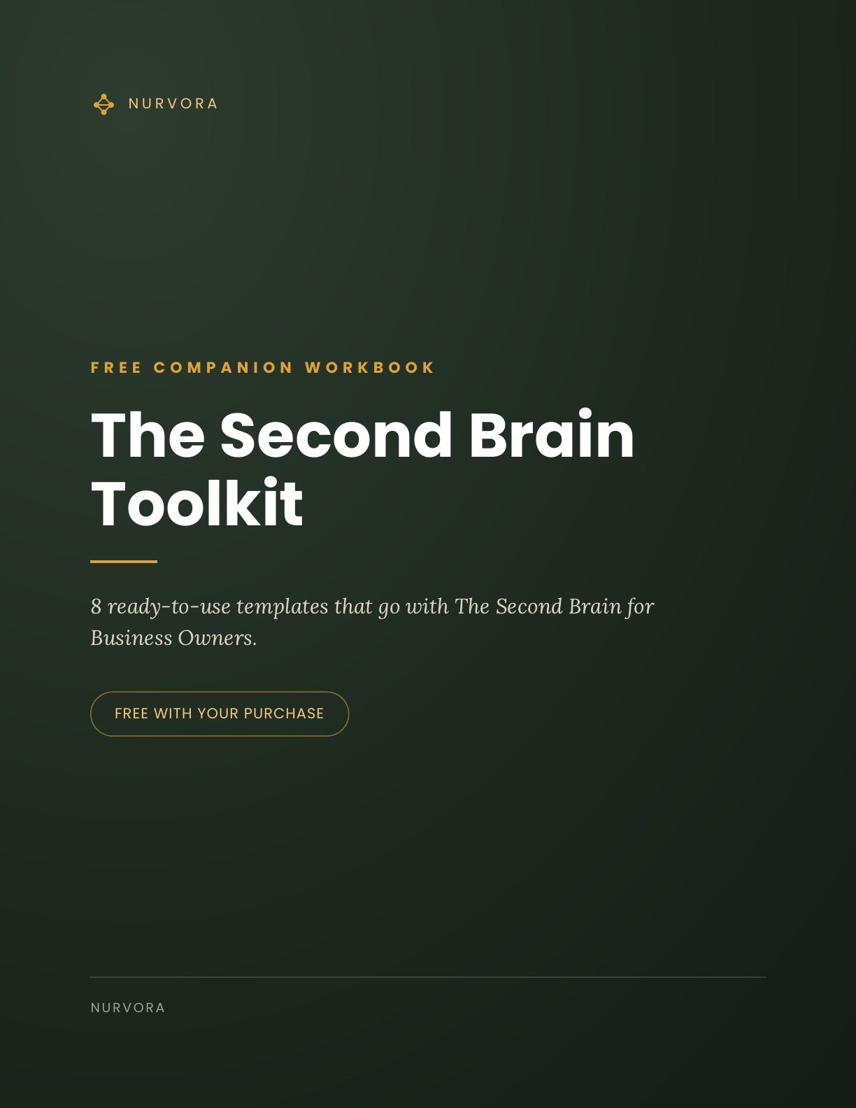 The Second Brain Toolkit bonus workbook cover